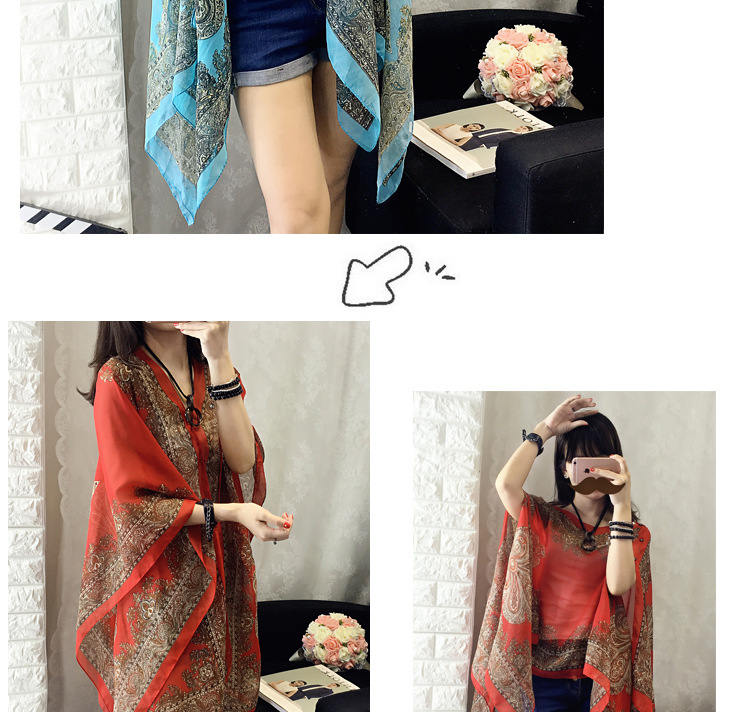 Sunprotective clothing for women's wear long thin coat Korean version long sleeve chiffon garment large size sunscreen