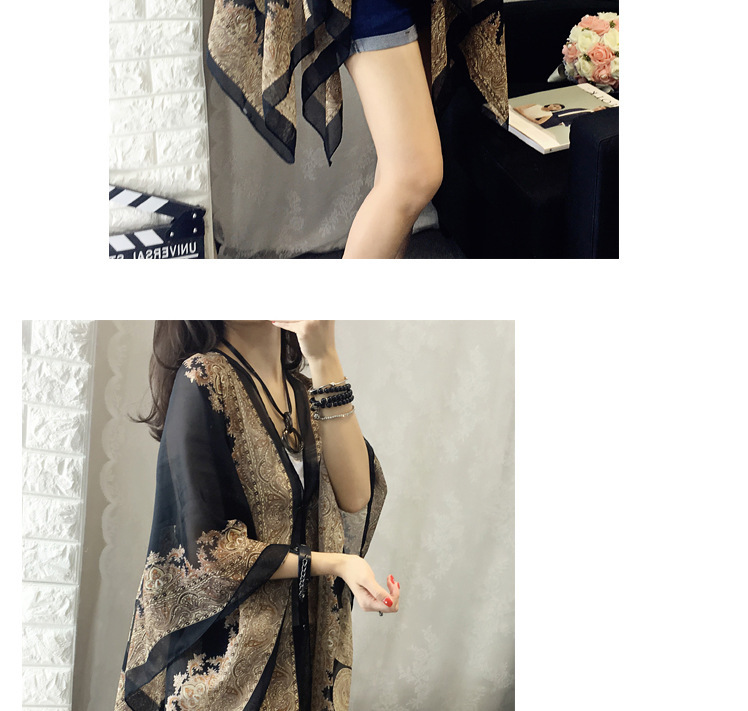 Sunprotective clothing for women's wear long thin coat Korean version long sleeve chiffon garment large size sunscreen