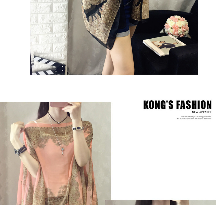 Sunprotective clothing for women's wear long thin coat Korean version long sleeve chiffon garment large size sunscreen