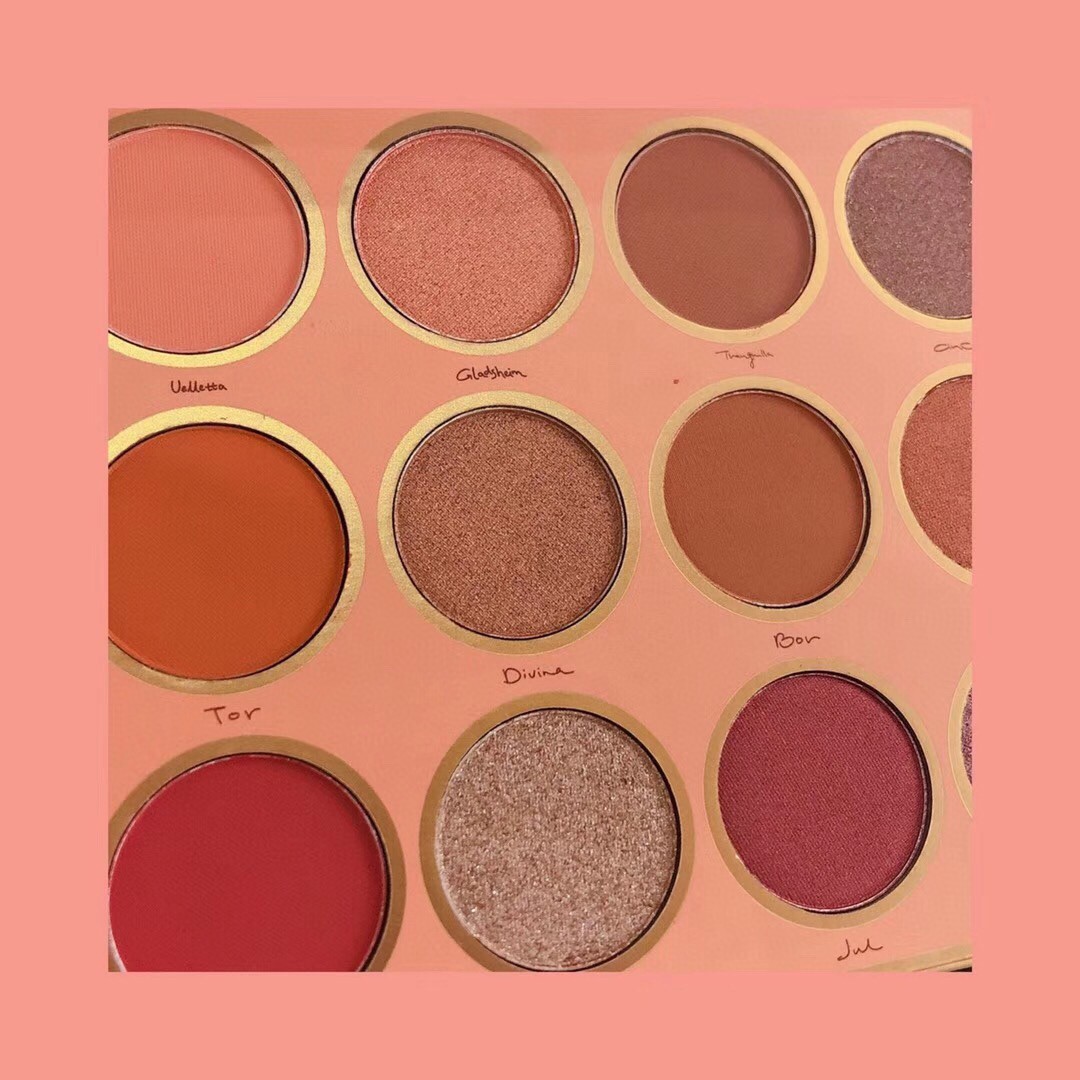 12 Color Fairy Eye Shadow Plate, Brown Series, Pumpkin Color Series, Peach Color Series Ins Super Hot Shimmering Powder Shimmer Waterproof