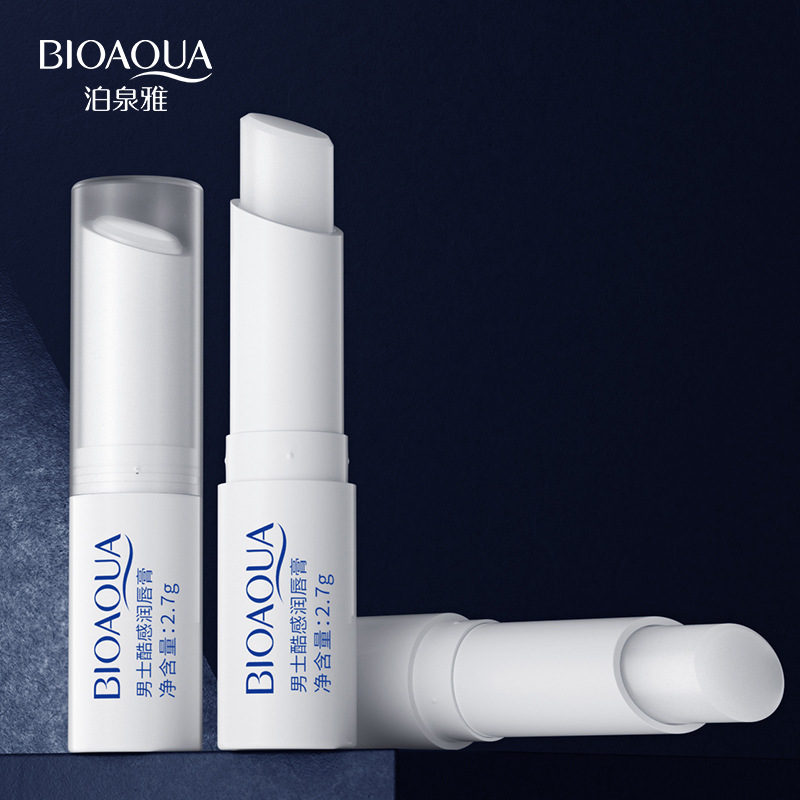 Bioaqua Men&#039;s Cool Feeling Lip Balm Nourishing Moisturizing Improve Dry Crack Mild Repair Improve Lip Lines Men&#039;s Lipstick