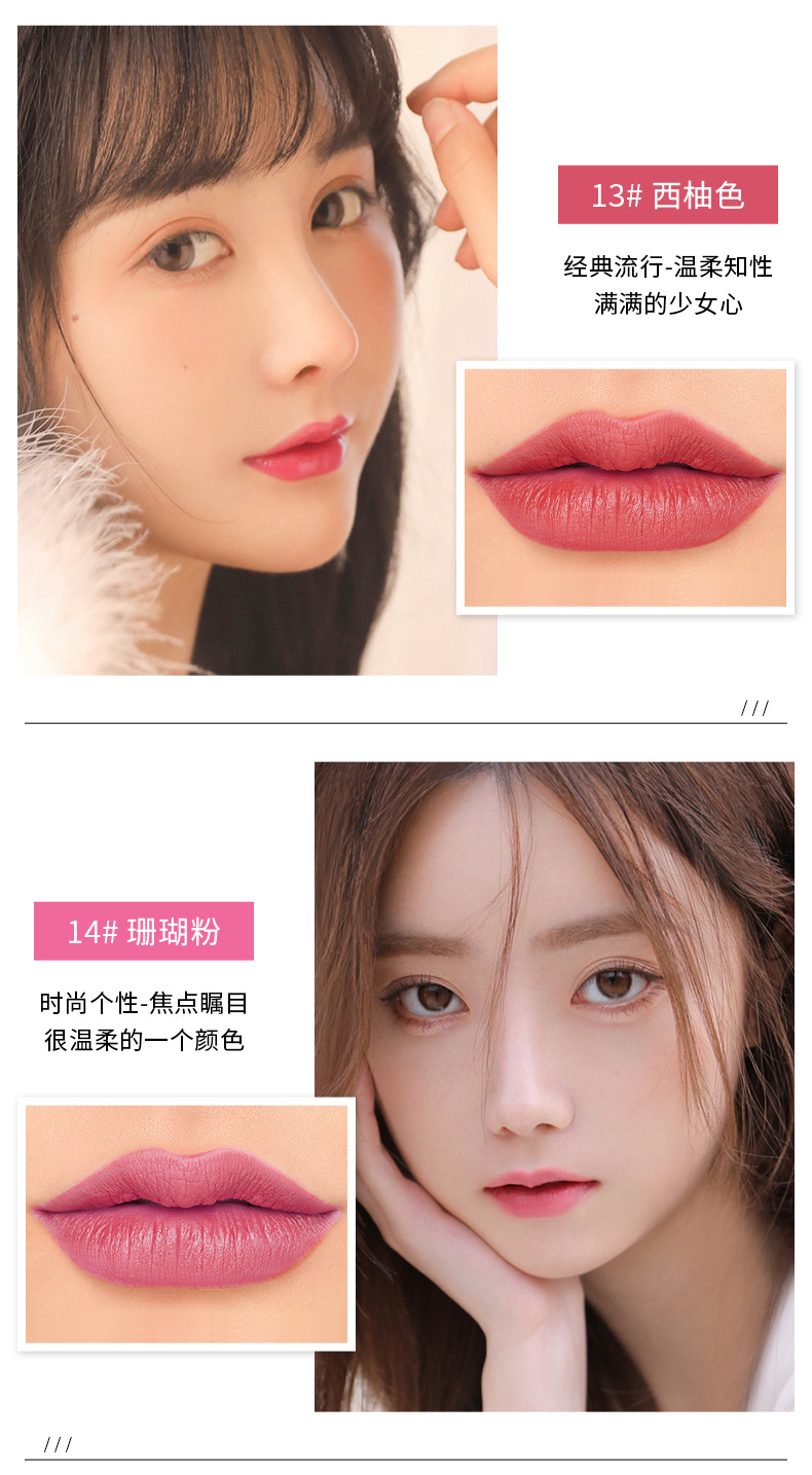 QIC Lipstick Lip Liner Double-Headed Two-in-One Live Broadcast Internet Famous Recommended Makeup Rotating Lip Liner Delineating Painting Lipstick