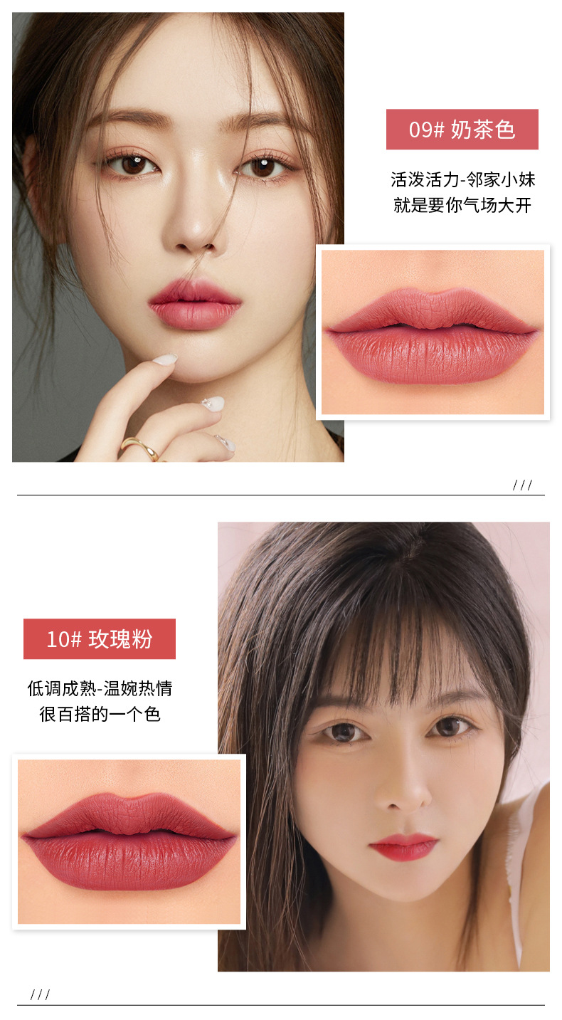 QIC Lipstick Lip Liner Double-Headed Two-in-One Live Broadcast Internet Famous Recommended Makeup Rotating Lip Liner Delineating Painting Lipstick