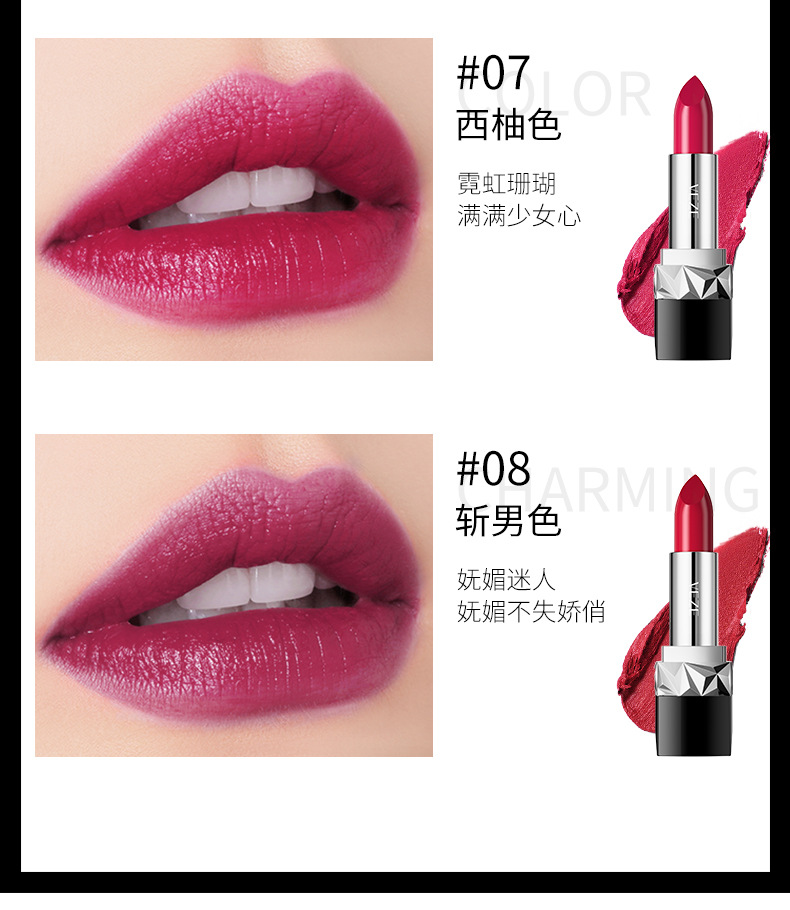 Fanzhen Charming Dazzling Moisturizing Lipstick Not Easy to Fade Moisturizing Smooth Lipstick Lip Balm Cosmetics Lip Makeup