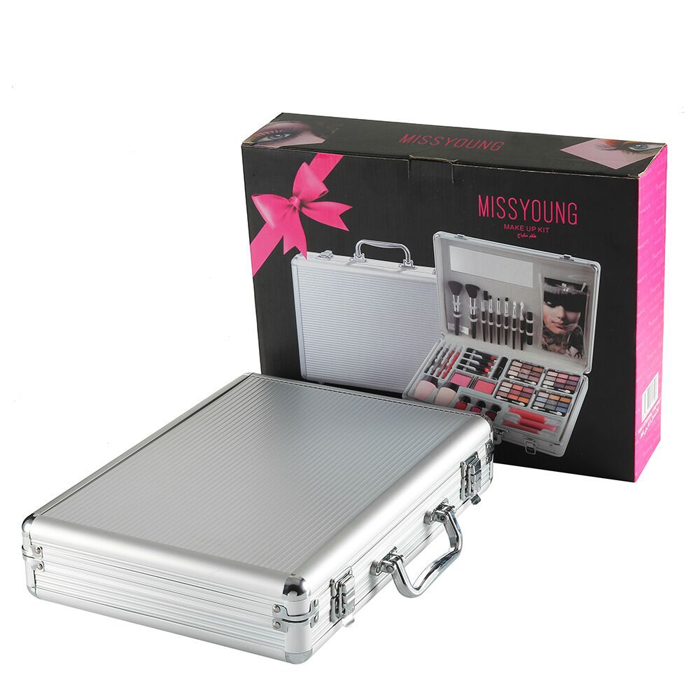 Makeup Artist Makeup Kit Portable Aluminum Alloy Cosmetics Makeup Set Eye Shadow Lipstick Liquid Foundation Combination Set Makeup Artist Makeup Kit Portable Aluminum Alloy Cosmetics Makeup Set Eye Shadow Lipstick Liquid Foundation Combination Set
