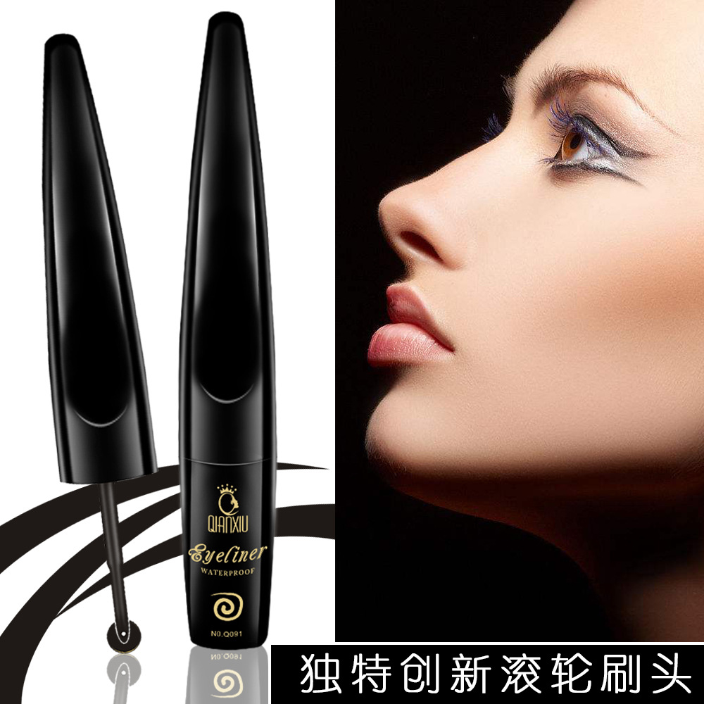 QIANXIU cool black quick - drying eyeliner roller pen matte enrolled waterproof durable 24 h, not easy to dye eyeliner liquid pen QIANXIU cool black quick - drying eyeliner roller pen matte enrolled waterproof durable 24 h, not easy to dye eyeliner liquid pen