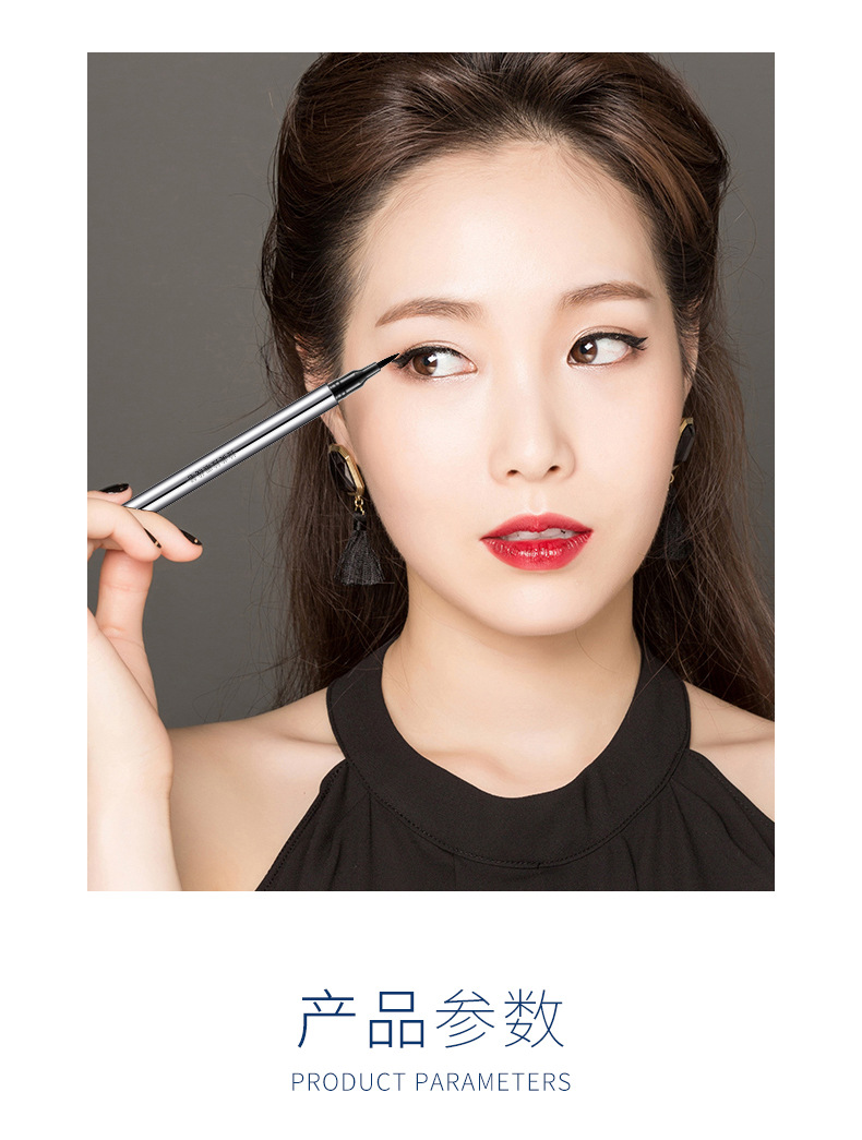 Gold and Silver Eyeliner Not Smudge Sweat-Proof Discoloration Resistant Big Eye Beginner Liquid Eyeliner Factory Direct Supply Wholesale
