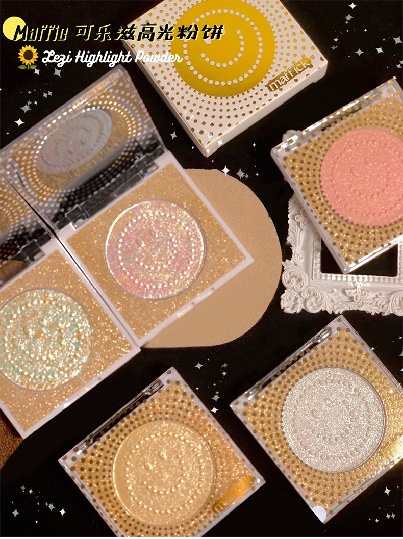 MAFFICK Yue Zi Highlight Powder Face Brightening Natural Three-Dimensional Repair Glitter Long-Lasting Fairy Highlight Makeup