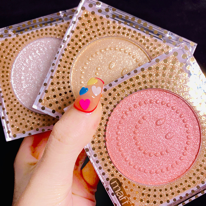 MAFFICK Yue Zi Highlight Powder Face Brightening Natural Three-Dimensional Repair Glitter Long-Lasting Fairy Highlight Makeup