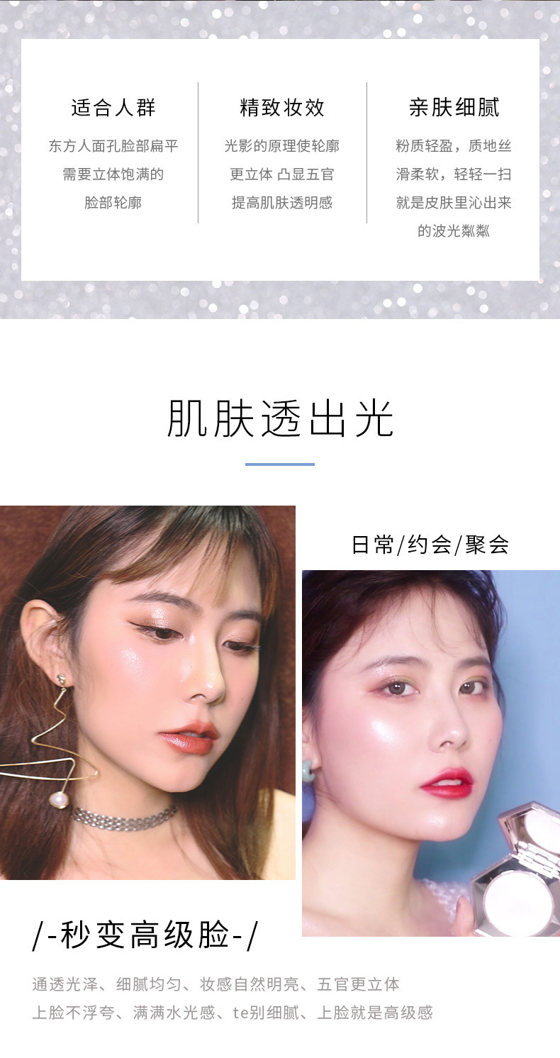 MEBO Grid Diamond Highlight Powder Mashed Potato Unicorn Diamond in the Debris Shimmering Powder Shimmer Brightening Fairy Highlight Repair MEBO Grid Diamond Highlight Powder Mashed Potato Unicorn Diamond in the Debris Shimmering Powder Shimmer Brightening Fairy Highlight Repair