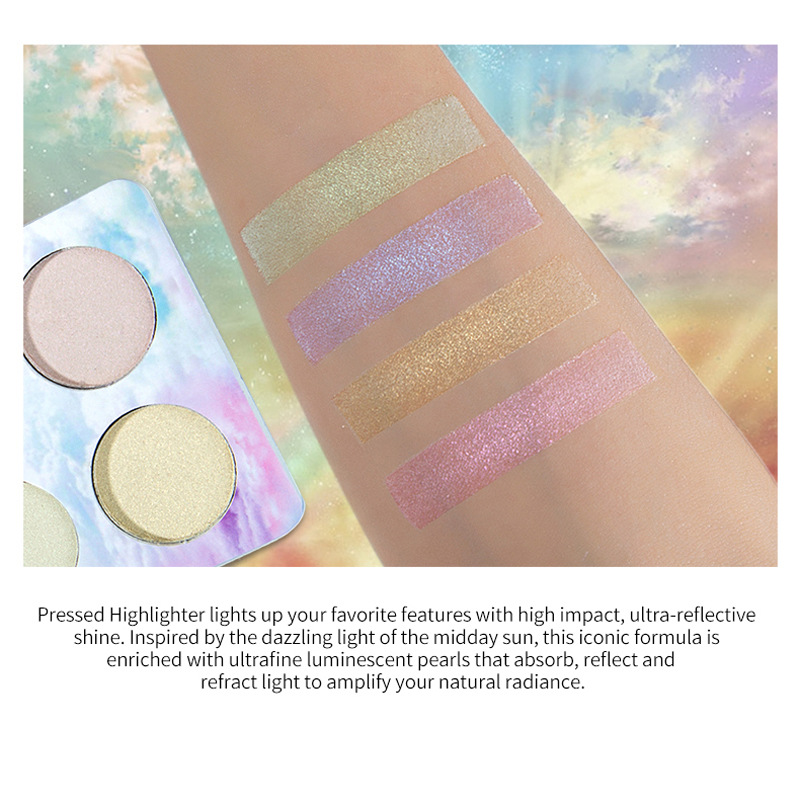 Handaiyan Four-Color Highlighting Powder Eye Shadow Plate Chameleon Highlight Powder Repair Eye Shadow Plate Polarized Repair Handaiyan Four-Color Highlighting Powder Eye Shadow Plate Chameleon Highlight Powder Repair Eye Shadow Plate Polarized Repair
