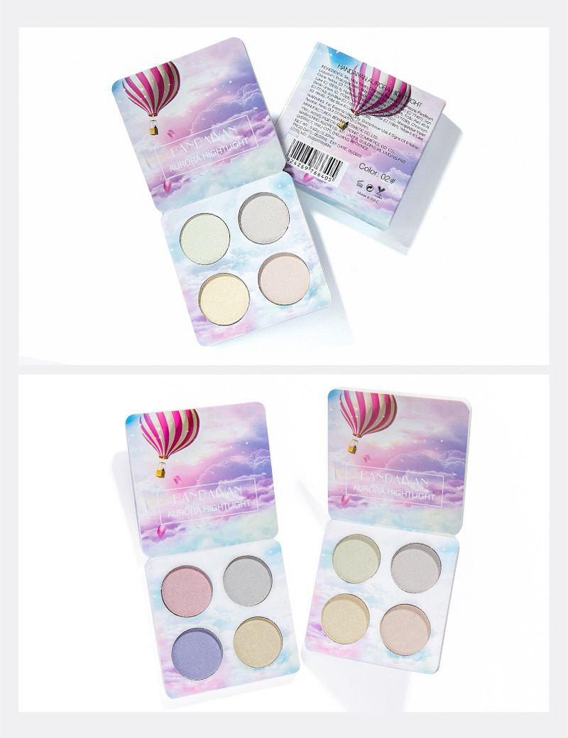 Handaiyan Four-Color Highlighting Powder Eye Shadow Plate Chameleon Highlight Powder Repair Eye Shadow Plate Polarized Repair Handaiyan Four-Color Highlighting Powder Eye Shadow Plate Chameleon Highlight Powder Repair Eye Shadow Plate Polarized Repair