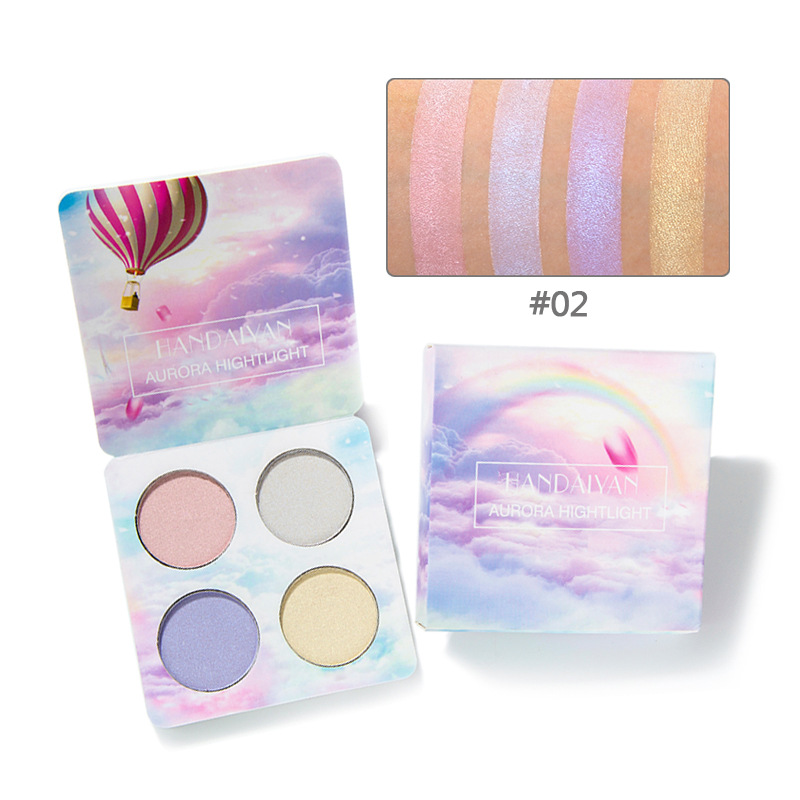 Handaiyan Four-Color Highlighting Powder Eye Shadow Plate Chameleon Highlight Powder Repair Eye Shadow Plate Polarized Repair Handaiyan Four-Color Highlighting Powder Eye Shadow Plate Chameleon Highlight Powder Repair Eye Shadow Plate Polarized Repair