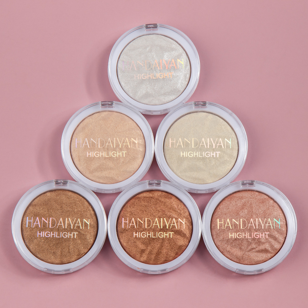 Han Daiyan Cross-Border Makeup Monochrome Diamond Baked Powder Polarized Highlight Powder Long-Lasting Brightening Finishing Shading Highlight Powder Powder