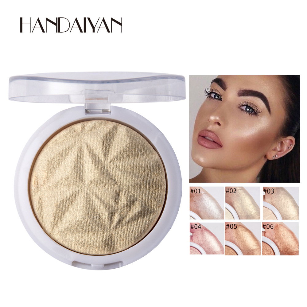 Han Daiyan Cross-Border Makeup Monochrome Diamond Baked Powder Polarized Highlight Powder Long-Lasting Brightening Finishing Shading Highlight Powder Powder