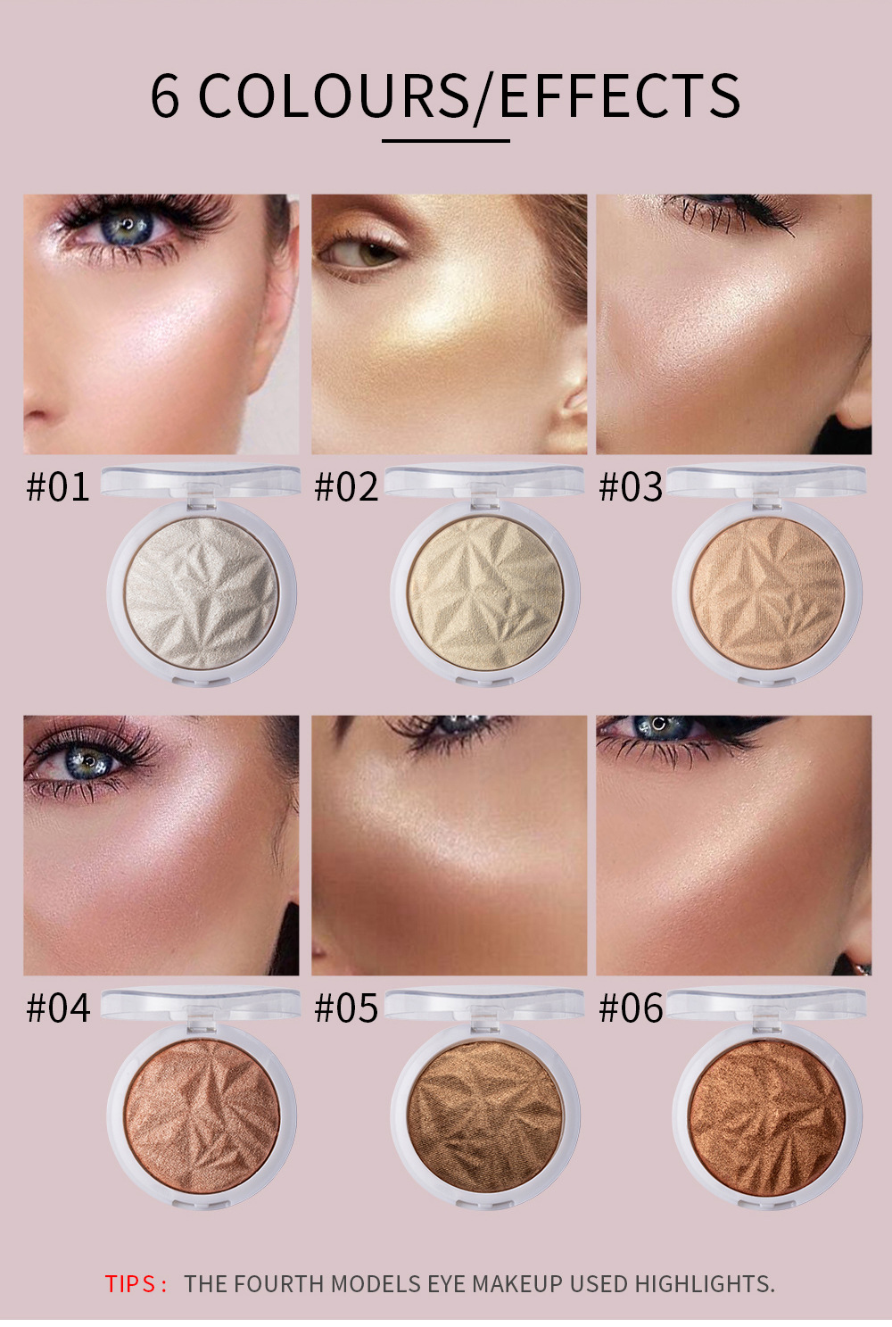 Han Daiyan Cross-Border Makeup Monochrome Diamond Baked Powder Polarized Highlight Powder Long-Lasting Brightening Finishing Shading Highlight Powder Powder Han Daiyan Cross-Border Makeup Monochrome Diamond Baked Powder Polarized Highlight Powder Long-Lasting Brightening Finishing Shading Highlight Powder Powder