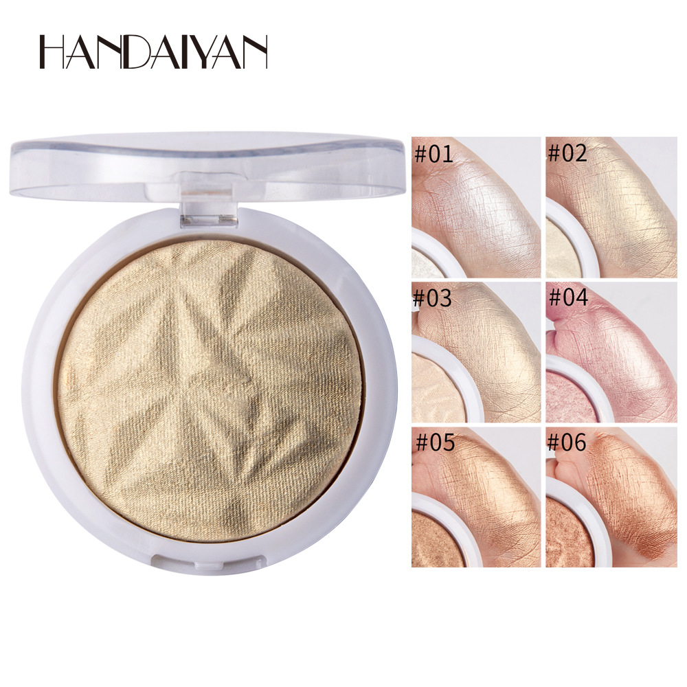 Han Daiyan Cross-Border Makeup Monochrome Diamond Baked Powder Polarized Highlight Powder Long-Lasting Brightening Finishing Shading Highlight Powder Powder