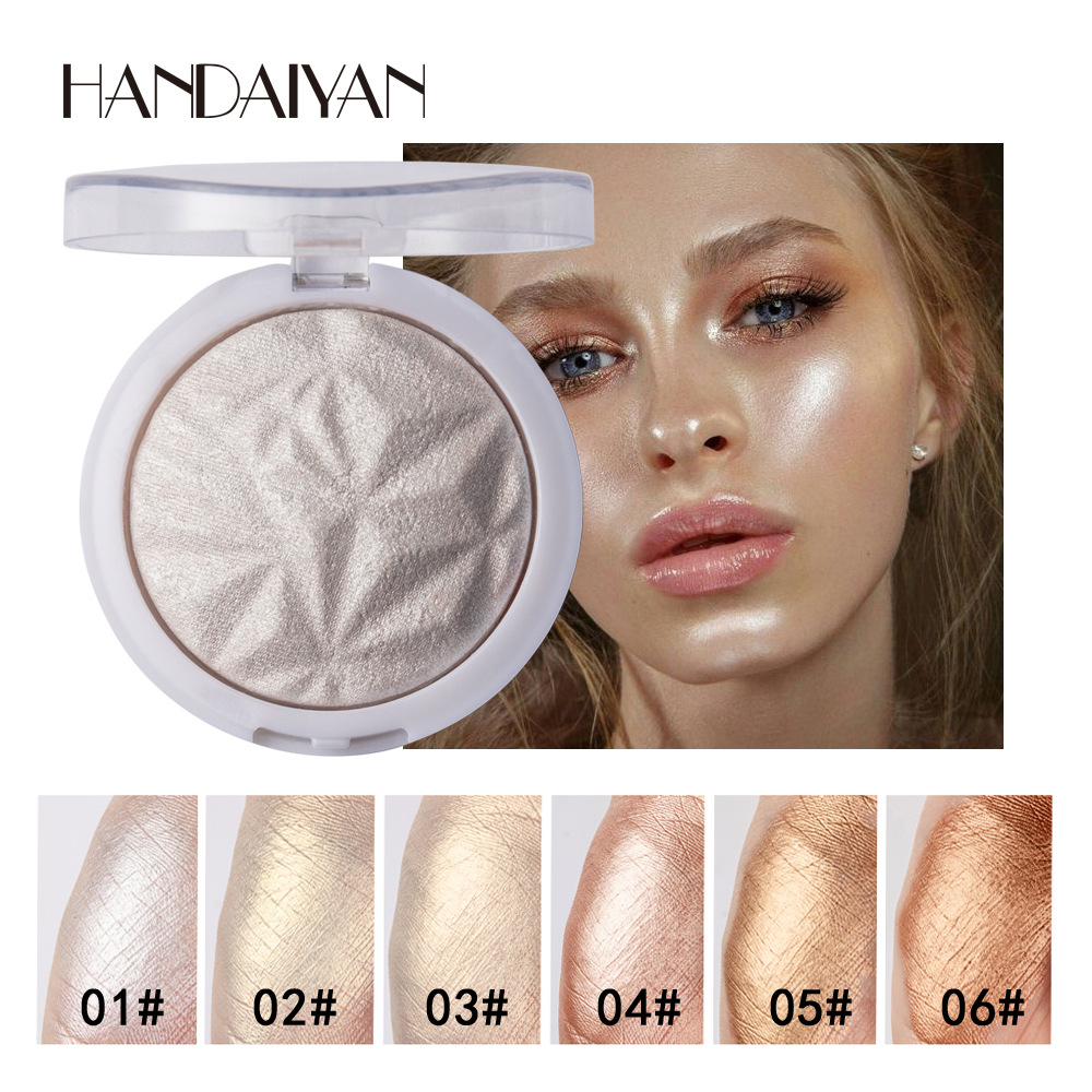Han Daiyan Cross-Border Makeup Monochrome Diamond Baked Powder Polarized Highlight Powder Long-Lasting Brightening Finishing Shading Highlight Powder Powder