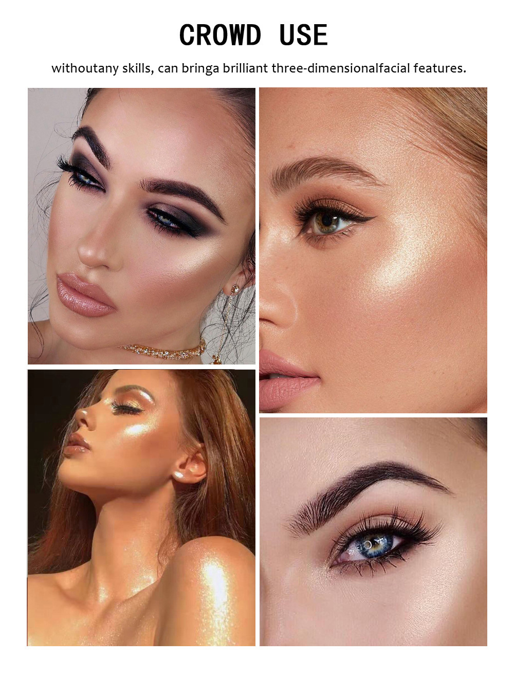 Han Daiyan Cross-Border Makeup Monochrome Diamond Baked Powder Polarized Highlight Powder Long-Lasting Brightening Finishing Shading Highlight Powder Powder Han Daiyan Cross-Border Makeup Monochrome Diamond Baked Powder Polarized Highlight Powder Long-Lasting Brightening Finishing Shading Highlight Powder Powder