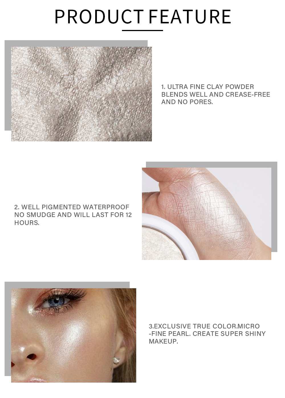 Han Daiyan Cross-Border Makeup Monochrome Diamond Baked Powder Polarized Highlight Powder Long-Lasting Brightening Finishing Shading Highlight Powder Powder Han Daiyan Cross-Border Makeup Monochrome Diamond Baked Powder Polarized Highlight Powder Long-Lasting Brightening Finishing Shading Highlight Powder Powder
