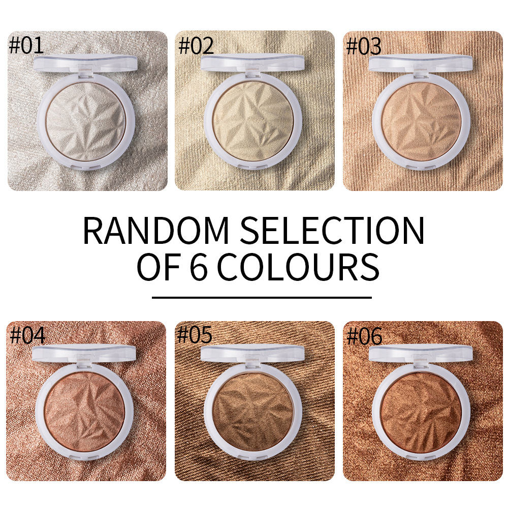 Han Daiyan Cross-Border Makeup Monochrome Diamond Baked Powder Polarized Highlight Powder Long-Lasting Brightening Finishing Shading Highlight Powder Powder Han Daiyan Cross-Border Makeup Monochrome Diamond Baked Powder Polarized Highlight Powder Long-Lasting Brightening Finishing Shading Highlight Powder Powder