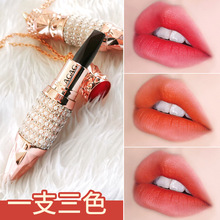 Han Ru Iron Box Double-Color Eye Shadow Matte Shimmer Highlight Powder Internet Celebrity Makeup Small Portable Eye Shadow Plate Female Factory Direct Sales