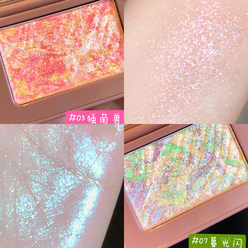 Sukana Shimmer Style Highlight Powder Compact Purple Package Pearlescent Three-Dimensional Repair Fairy Plate Highlight Eyeshadow G-85