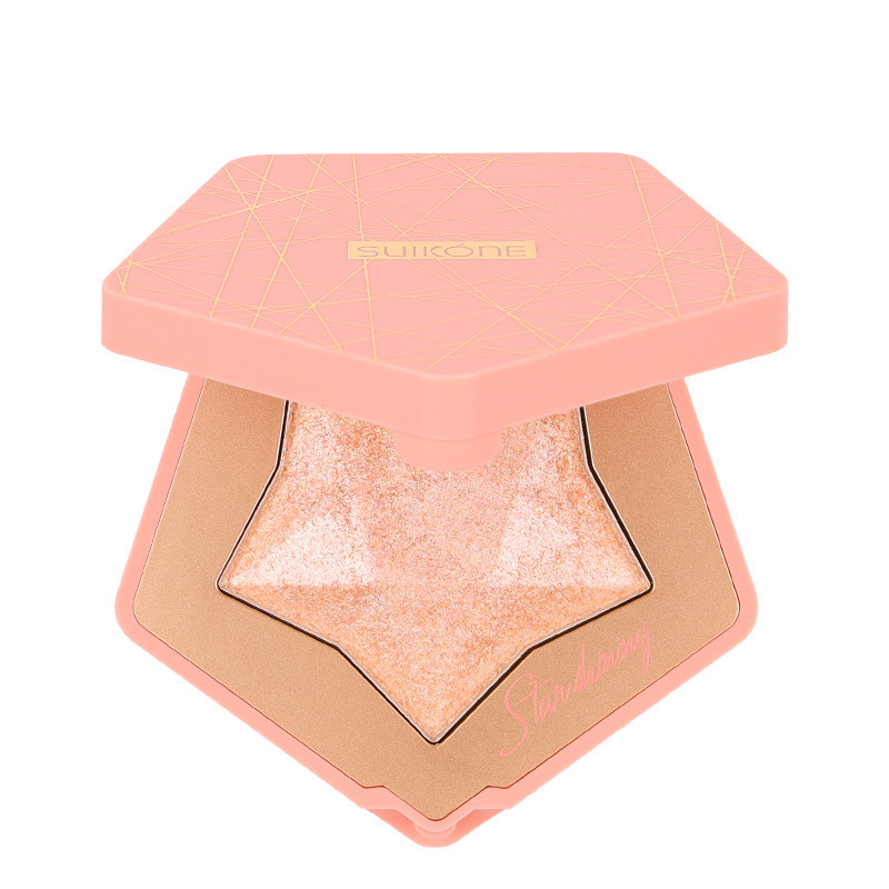 Suikone Sukana Dazzling Star Shining Highlight Powder Cake Natural Three-Dimensional Nose Shadow Brightening Mashed Potatoes Contour Compact