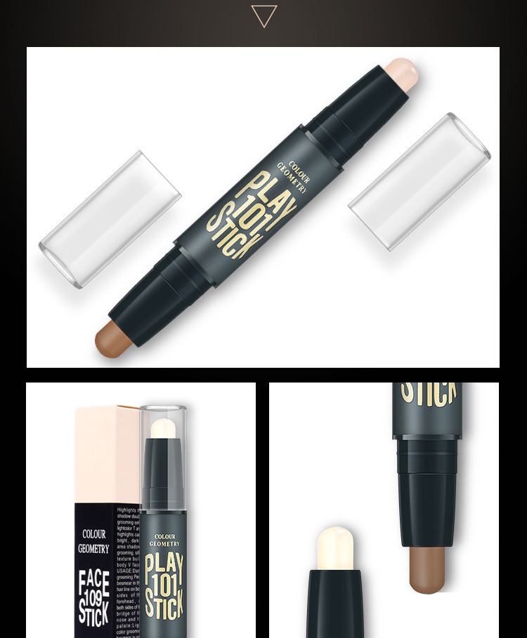 Highlight Contour Stick Female Dual Head Dual-Use Nose Shadow Repair Highlight Powder Concealer Shadow Small V Face Factory Direct Supply