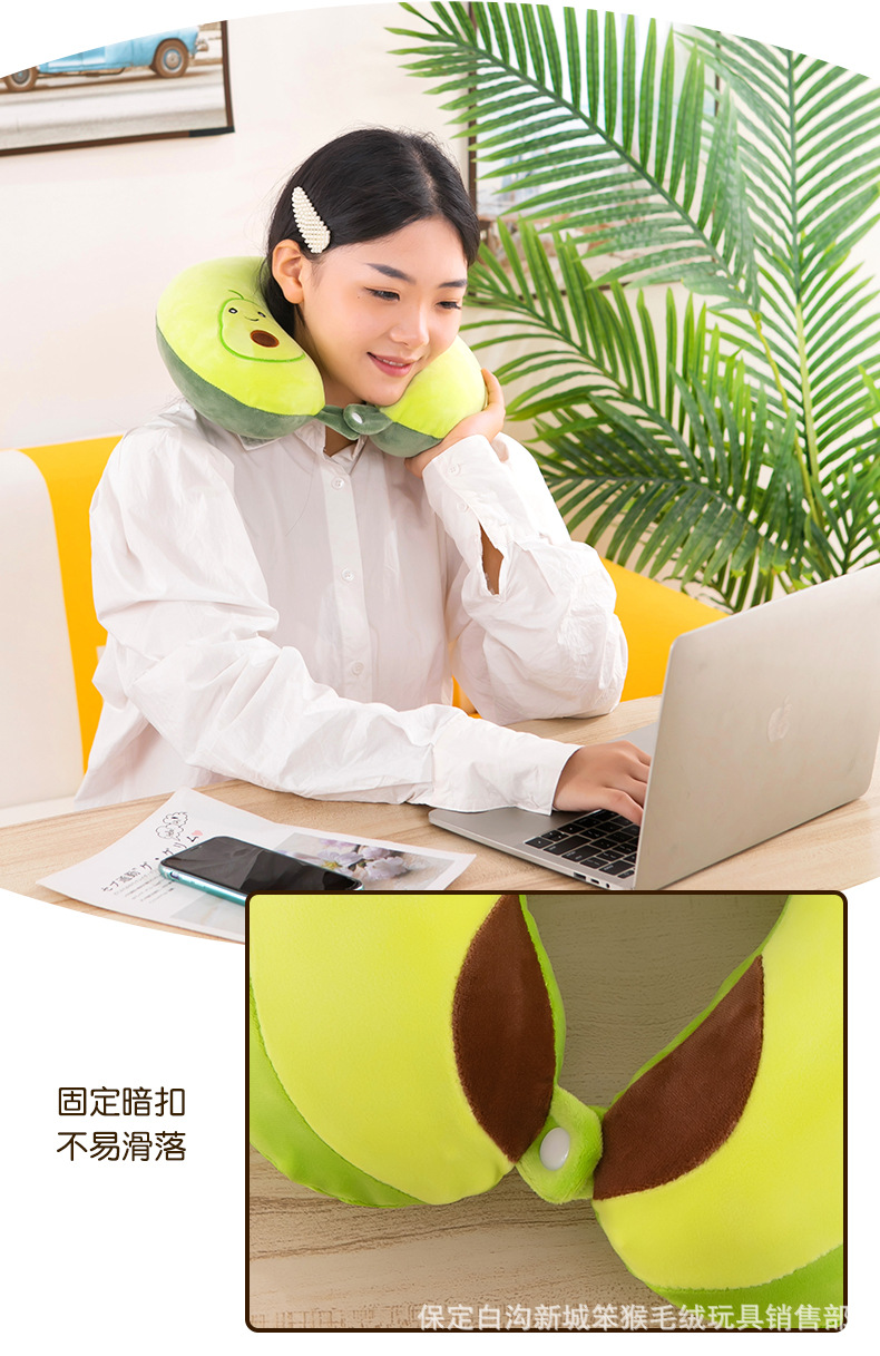 Cartoon Neck Pillow Memory Foam U-Shaped Pillow Car Travel Cervical Pillow U-Shaped Pillow Company Small Gifts Printed Logo