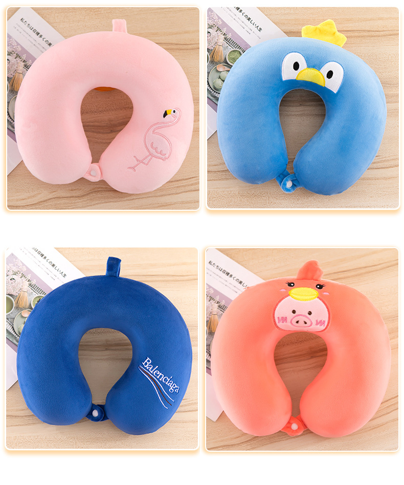 Cartoon Neck Pillow Memory Foam U-Shaped Pillow Car Travel Cervical Pillow U-Shaped Pillow Company Small Gifts Printed Logo