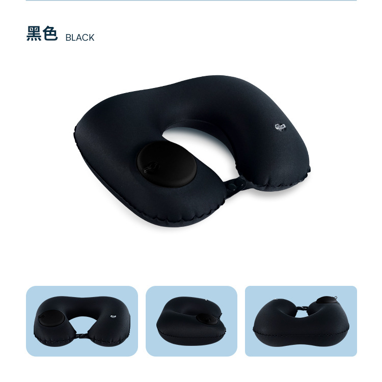 Factory Hot Sale Inflatable U Pillow Outdoor Travel Neck Pillow Portable Inflatable Pillow TPU Leisure Nap Pillow Customizable