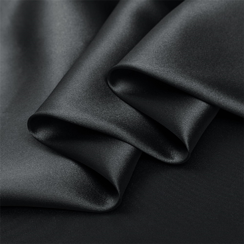 Factory Wholesale Satin Fabric Polyester Shiny Fabric Dyed Silk Fabric for Wedding Garment Decoration Polyester Fabric