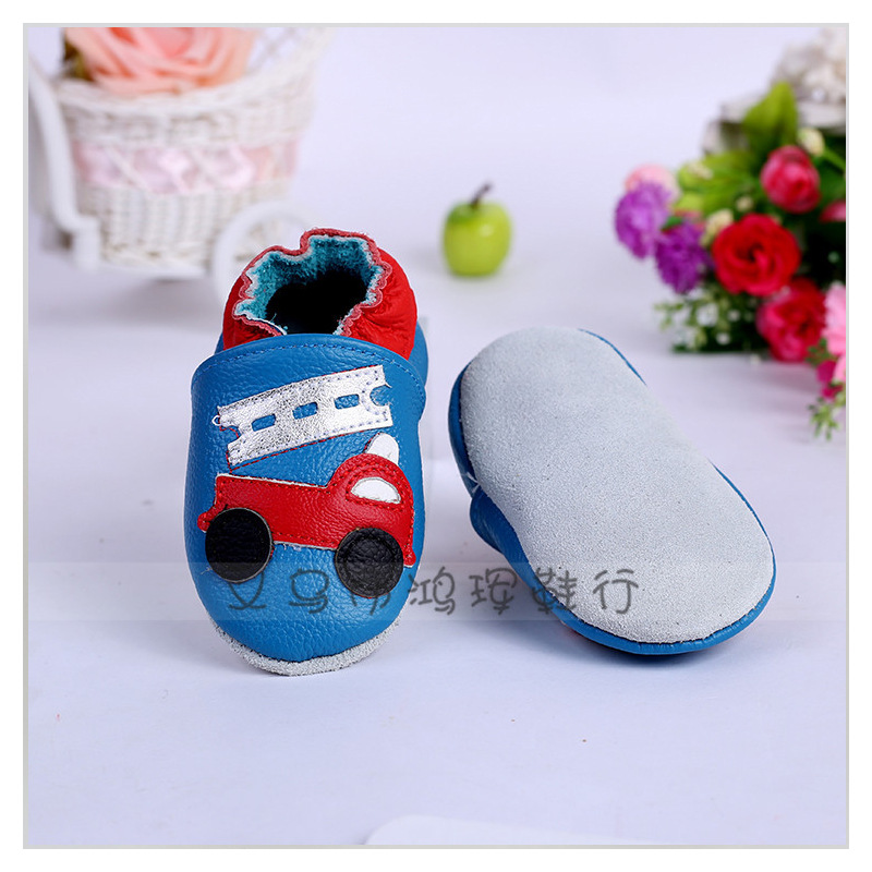 Korean Style New Fashion Toddler Baby Shoes Cowhide Embroidered Baby&#039;s Shoes One Piece Dropshipping Factory Direct Sales