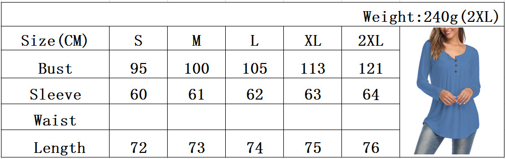 Amazon Popular 2019 Autumn New Large Size Dress V-neck Button Long-Sleeved Upper Garment Plain Pleated Loose T-shirt Amazon Popular 2019 Autumn New Large Size Dress V-neck Button Long-Sleeved Upper Garment Plain Pleated Loose T-shirt