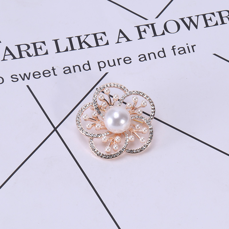 Korean version of decorative dual - use t-shirts button ring garment corner knotting creative \"women 's thanks hem high - grade simple brooch