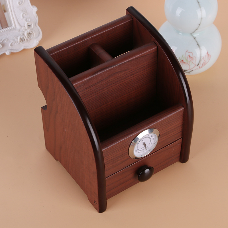 High-End Wooden Multi-Functional Assemblage Zone Drawer with Storage Pencil Vase Decoration Creative Desktop Stationery Storage Box Wholesale
