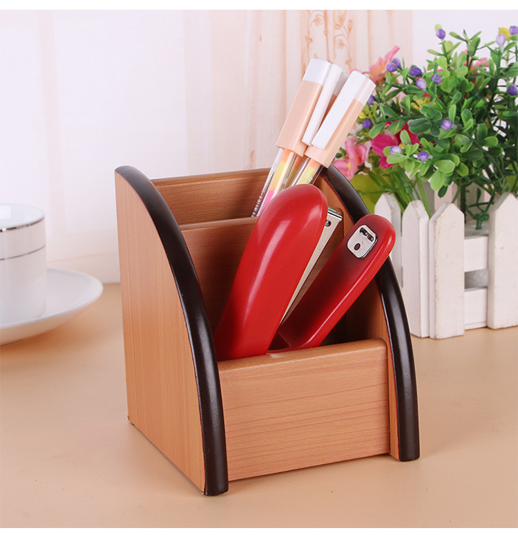 Supply High-Grade Wooden Multi-Functional Assemblage Zone Drawer Storage Pencil Vase Decoration Creative Desktop Stationery Storage Box