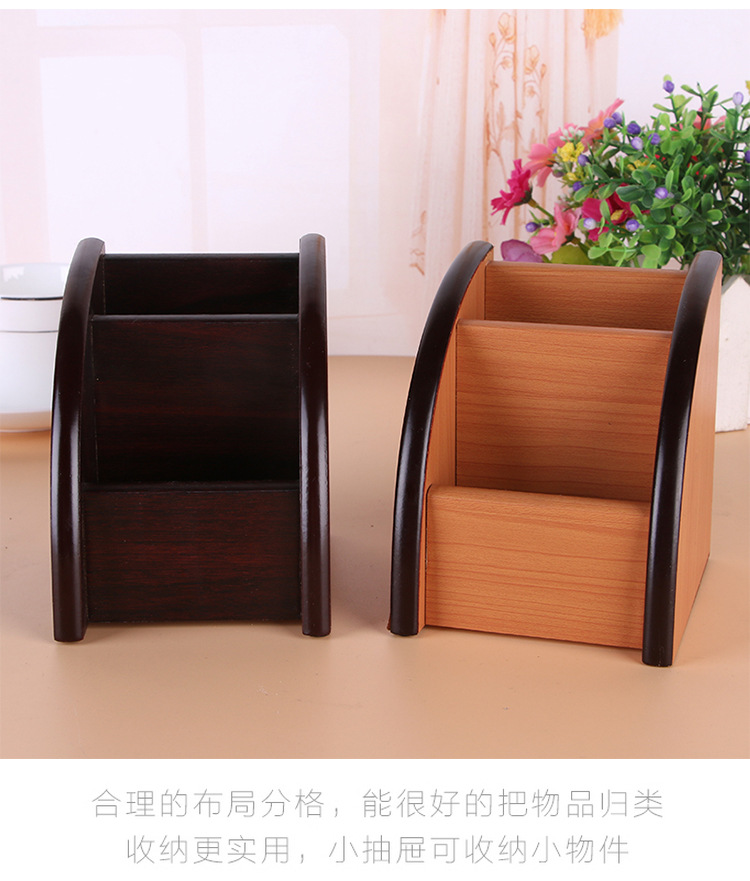 Supply High-Grade Wooden Multi-Functional Assemblage Zone Drawer Storage Pencil Vase Decoration Creative Desktop Stationery Storage Box