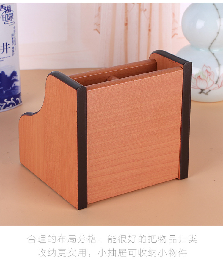 Supply High-Grade Wooden Multi-Functional Combination Multi-Grid Storage Pencil Vase Decoration Creative Desktop Stationery Storage Box