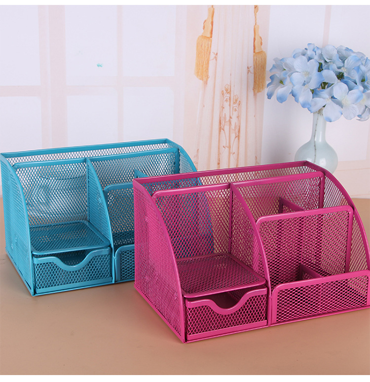 Factory Direct Sales Wrought Iron Grid Multi-Functional Combination Desktop Stationery Storage Pencil Vase Decoration Office Supplies Wholesale Factory Direct Sales Wrought Iron Grid Multi-Functional Combination Desktop Stationery Storage Pencil Vase Decoration Office Supplies Wholesale