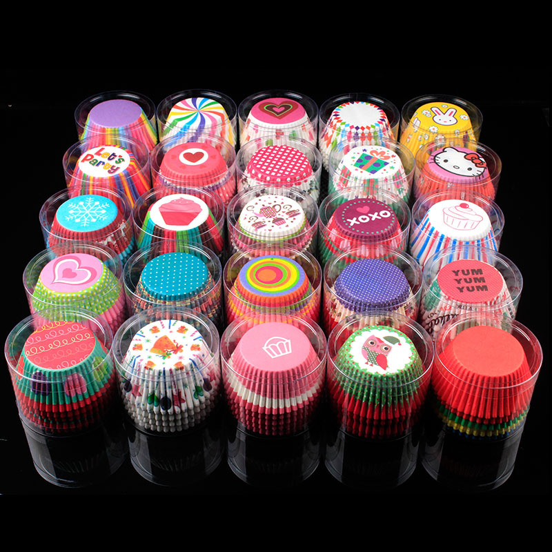 Cake Paper Cup Baking Utensils Muffin Oil-Proof Chocolate Cake Paper Cup PVC Barrel Paper Cups