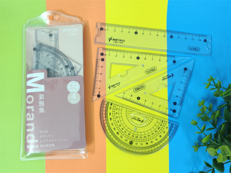 Suyaji Set Ruler Stationery Office Student Learning Drawing Ruler Set Ruler Measuring Tape Triangular Plate Four-Piece Set Suyaji Set Ruler Stationery Office Student Learning Drawing Ruler Set Ruler Measuring Tape Triangular Plate Four-Piece Set