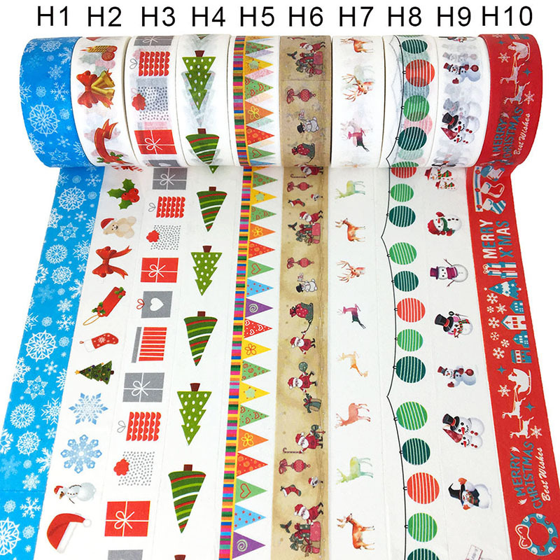 Paigu Cross-Border Cartoon Christmas Festival DIY Decorative Stationery Color Hand Account Washi Tape Paigu Cross-Border Cartoon Christmas Festival DIY Decorative Stationery Color Hand Account Washi Tape