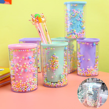 Multifunctional Stationery Box Creative Lead Pencil Case Translucent Frosted Pencil Case Student Storage Pp Plastic Pencil-Box Wholesale