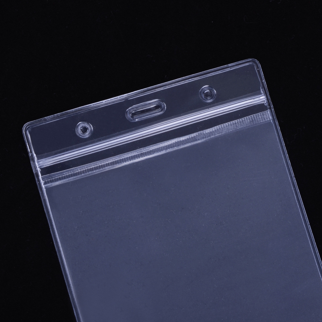 B7 Waterproof Transparent ID Card Sleeve Vertical Hard Film Chest Card Work Card Protective Cover Student Card Cover Access Card Cover