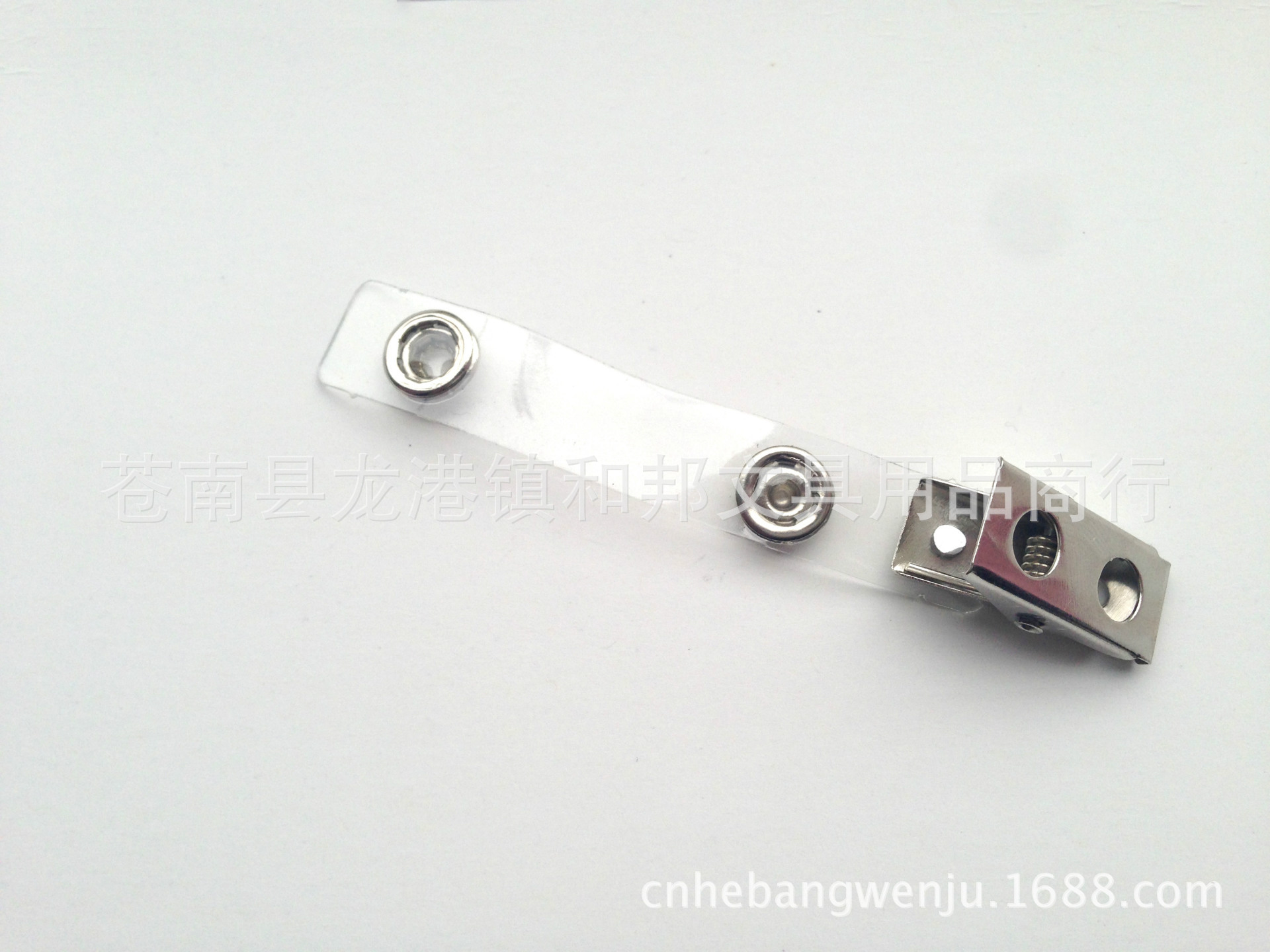 Single Hole Double Hole Transparent Strap Golden M Badge Document Bag Chest Card Clip Label Clip 2 Holes 4 Holes Iron Clip Wholesale