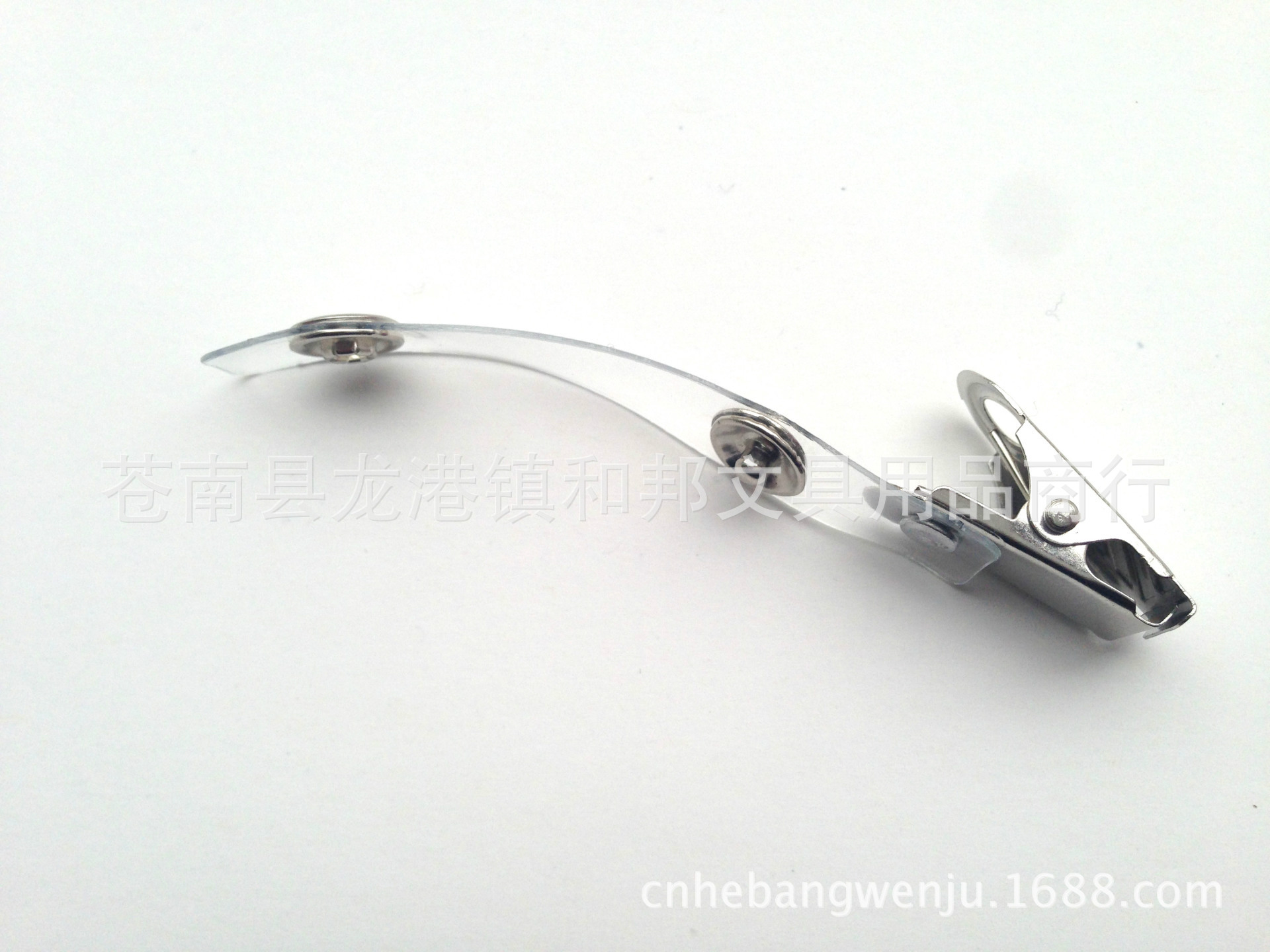 Single Hole Double Hole Transparent Strap Golden M Badge Document Bag Chest Card Clip Label Clip 2 Holes 4 Holes Iron Clip Wholesale