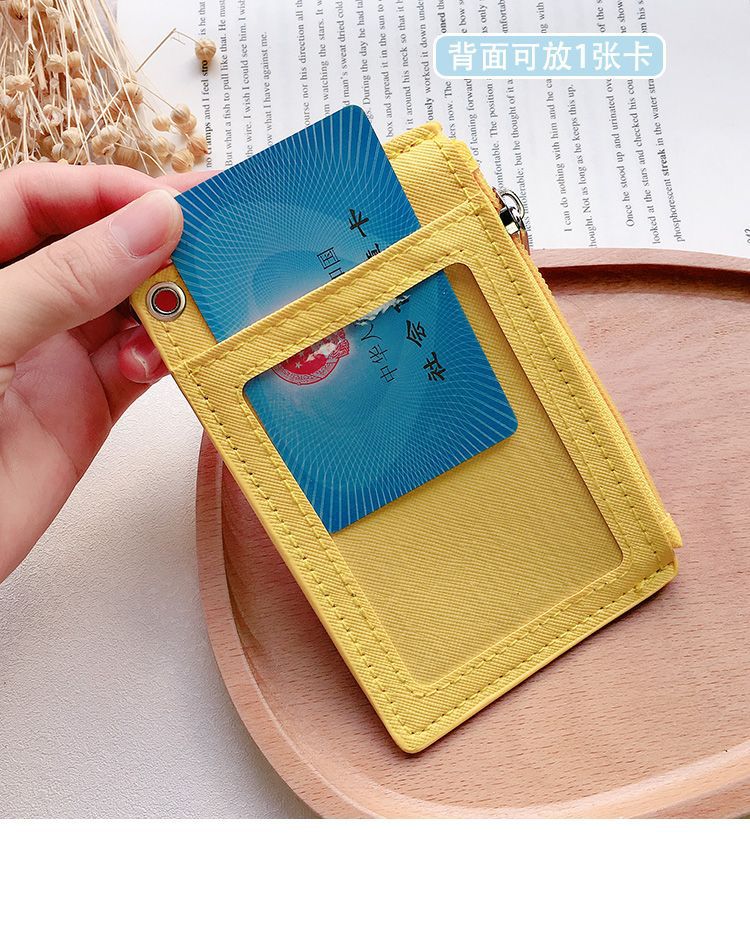 Creative Cute Student Campus Card Holder Meal Card Bus with Lanyard Halter Chest Card Work Permit Protective Case Card Holder