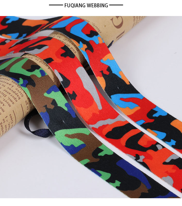 Factory Direct Supply Thermal Transfer Ribbon Mobile Phone Lanyard Cartoon Work Certificate Chest Card Strap Digital Printing Logo